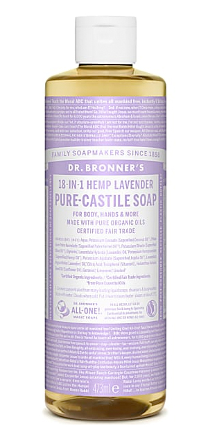 Dr Bronners Lavender Pure Castile Liquid Soap 475ml